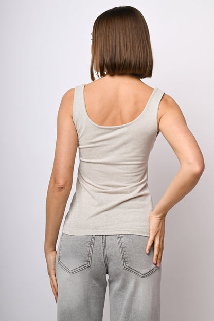 Canotta in maglia lurex